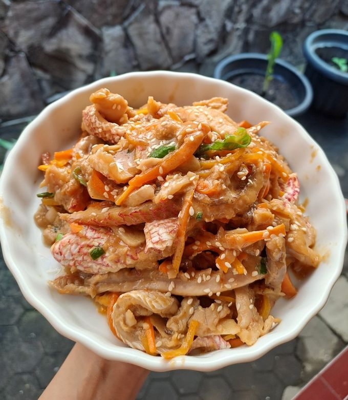 Foto resep 🐟Tumis Tetelan Kakap Bumbu Miso