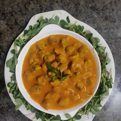 A picture of मेथी गट्टे की सब्जी.