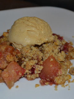 A picture of Apple Raspberry Crumble.