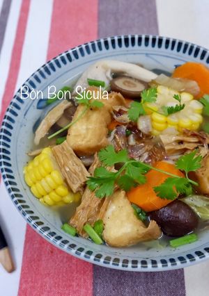 Hình của món Canh Nấm Rau Củ Chay.