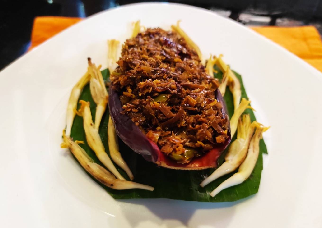 Banana flower stir fry