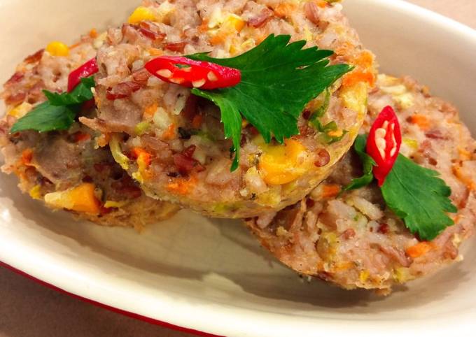 Resep Muffin nasi merah Resep Muffin nasi merah