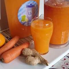 Una foto de Jugo refrescante de zanahoria con jengibre y naranja