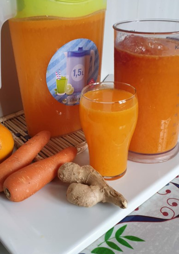 Una foto de Jugo refrescante de zanahoria con jengibre y naranja