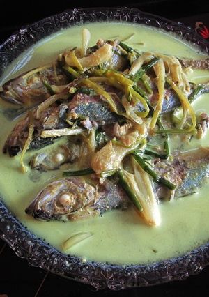 Foto resep Gulai ikan daun bawang