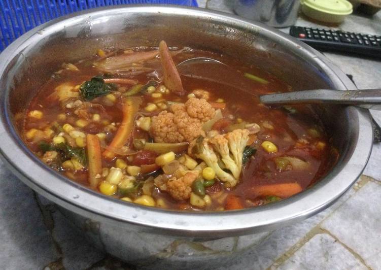 Tom Yam Sayur ala anak kos