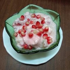 A picture of Ambrosia marshmallow salad#kidsrecipeschallege#12wksjikonichalle.