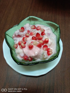 A picture of Ambrosia marshmallow salad#kidsrecipeschallege#12wksjikonichalle.
