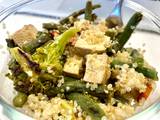 Tofu con quinoa y verduras