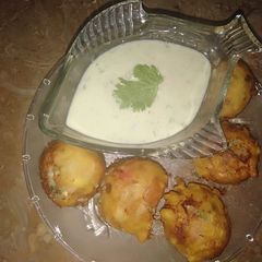 A picture of Chicken & potato balls.