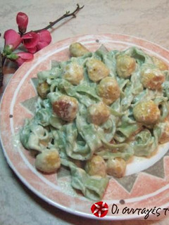 A picture of Mimosa Tagliatelle. Cheers to Women!.