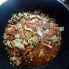 A picture of Tongseng daging sapi ala saya.