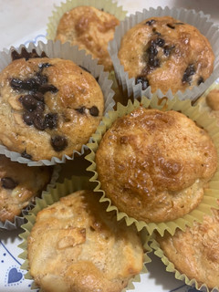 Una foto de Muffins de manzana y de banana sin gluten y sin azúcar