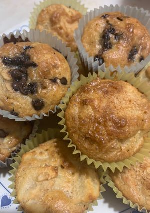 Una foto de Muffins de manzana y de banana sin gluten y sin azúcar
