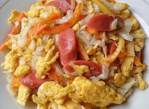 Foto resep Orak Arik Telur Kol Wortel Sosis