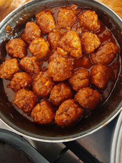 Una foto de Albóndigas en salsa BBQ