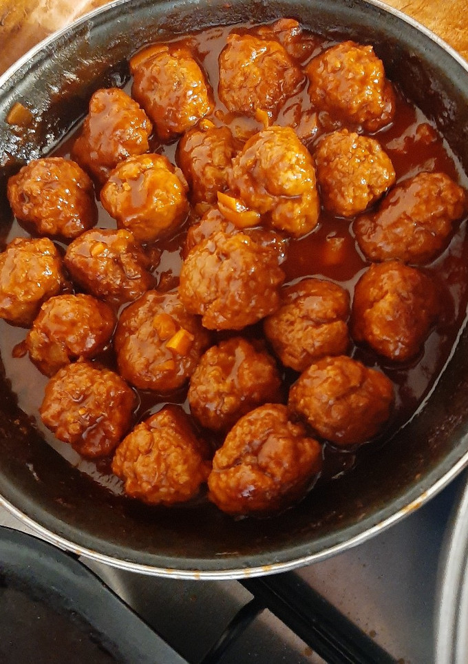 Una foto de Albóndigas en salsa BBQ