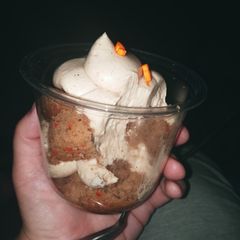 A picture of Carrot Cake Parfait w/ Cinnamon Cream Cheese Icing.