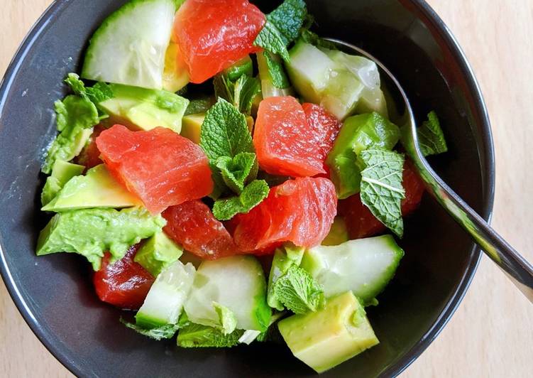 Steps to Make Ultimate Summer salad - mint and watermelon