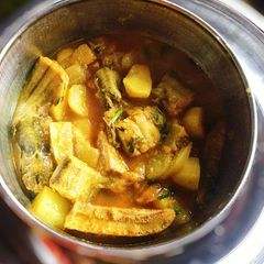 Barbel Fish Curry Shing Macher Jhol A picture of Barbel Fish Curry Shing Macher Jhol.