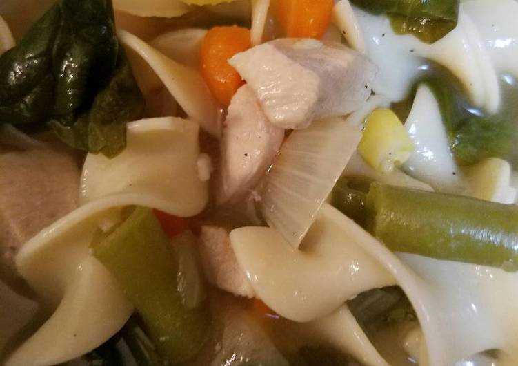 Simple Way to Prepare Quick Chicken Noodle Soup, (Quickie)