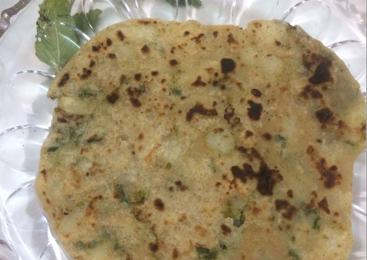 Steps to Prepare Award-winning Aloo mutter pudina Paratha