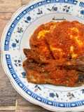 Balado Telur Ceplok dan Ikan Gabus Asin