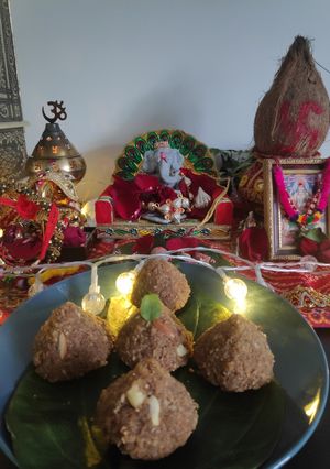 A picture of Churma Modak 😋.