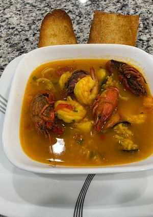 Una foto de Asopado dé mariscos
