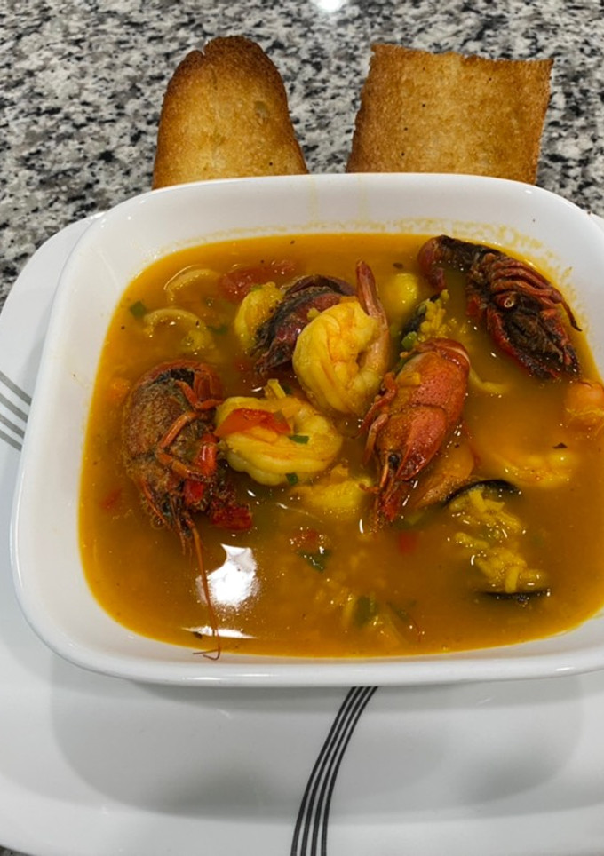 Una foto de Asopado dé mariscos