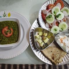 A picture of Palak peas sabji.