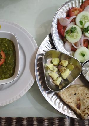 A picture of Palak peas sabji.