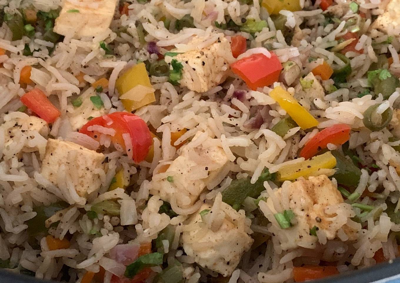 Paneer & Bell Pepper Fried Rice