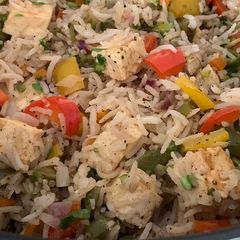A picture of Paneer & Bell Pepper Fried Rice.