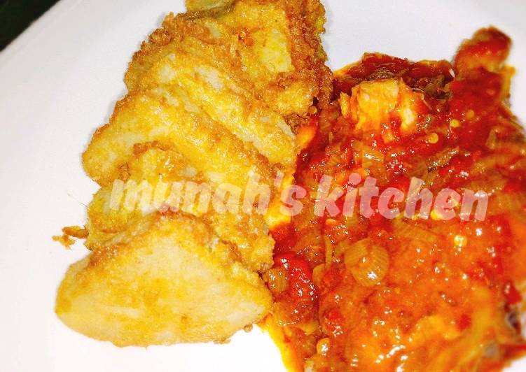 Recipe of Ultimate Golden yam and chicken sauce