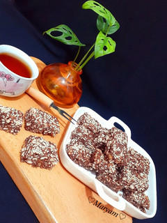 عکسی از دستور رایس کیک شکلاتی