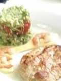 Tabulé de verduras con filete de pavo y salsa a la mostaza