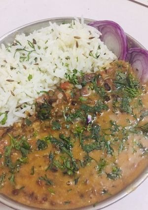 A picture of Dal Makhani Jeera Rice.