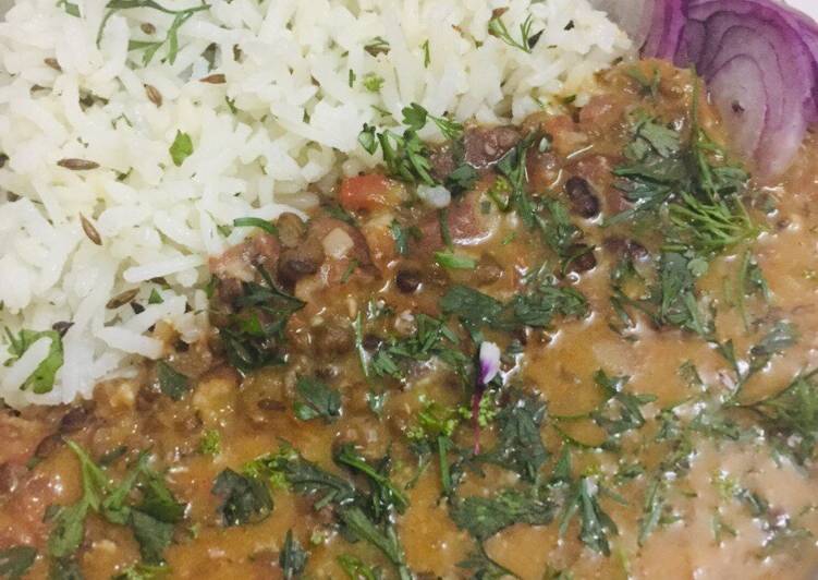 low carb Dal Makhani Jeera Rice | how to make healthy Dal Makhani Jeera Rice