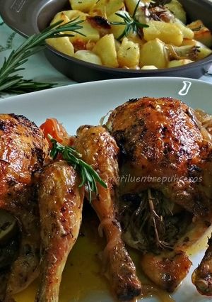 Foto principal de Picantones al horno con romero y lima