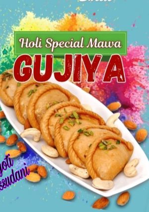 A picture of Mawa Gujiya Holi special.