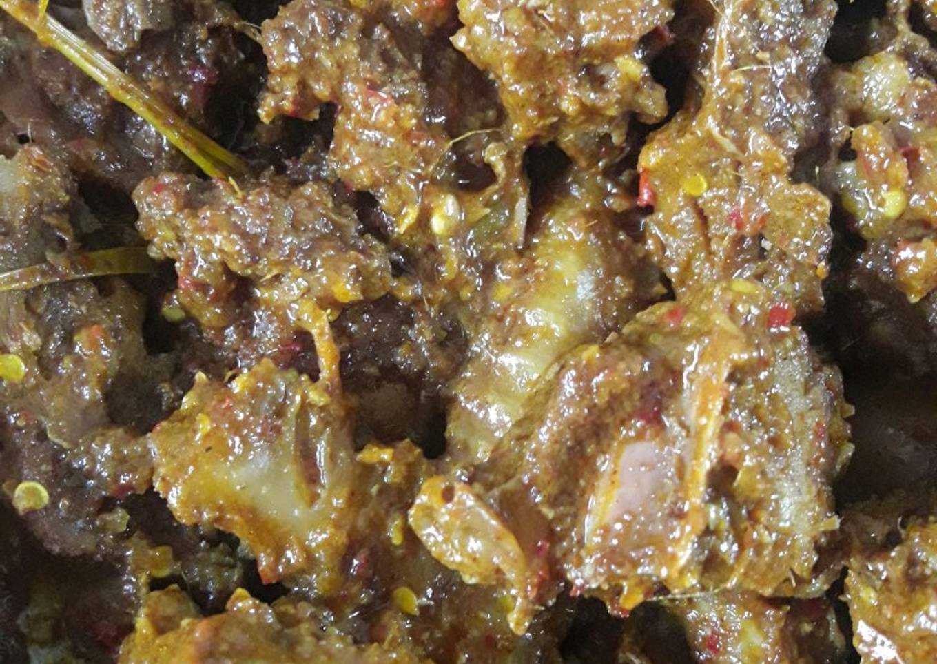 Rendang ayam kampung pedaasss