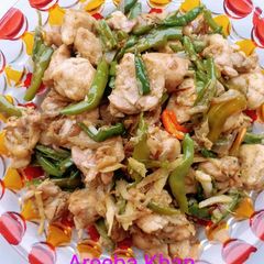 A picture of Dry Chilli Chicken.
