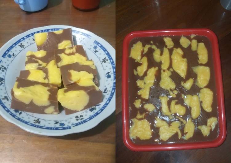 Cara masak Puding Batik Fla  yang Sempurna