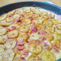 Plantain fritata A picture of Plantain fritata.
