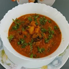 A picture of Prawns with coconut and kokum masala curry.