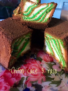 Foto resep Chiffon cake 3 rasa Tintin rayner