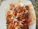 Tacos dorados de papa con pollo