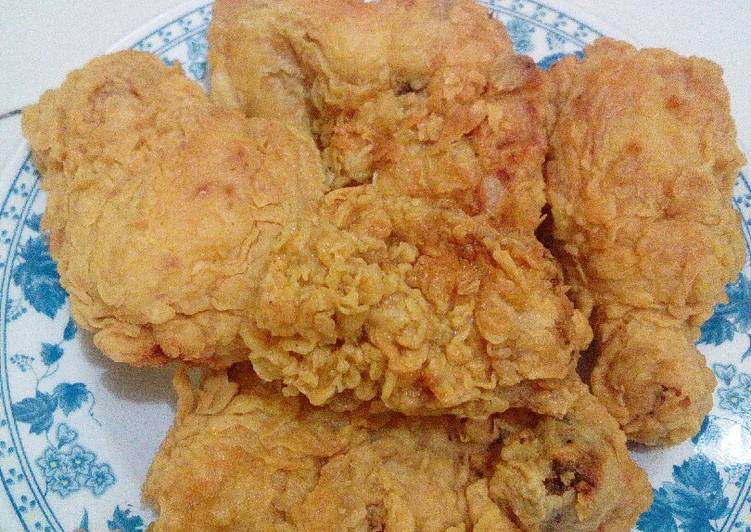 Resep Ayam krispi (Kentucky kw) untuk ayam geprek yang Menggugah Selera