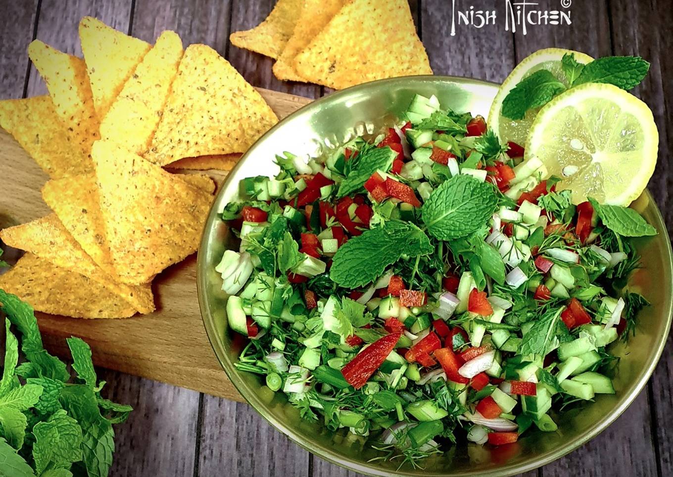 Cucumber Salsa with Tortilla Chips